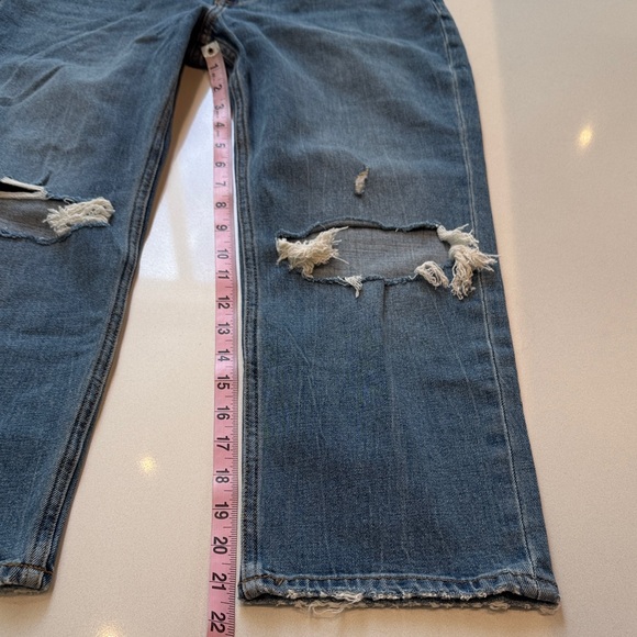Abercrombie & Fitch The Ankle Straight Ultra High Rise Ripped Jeans, Size 27 - Picture 10 of 11